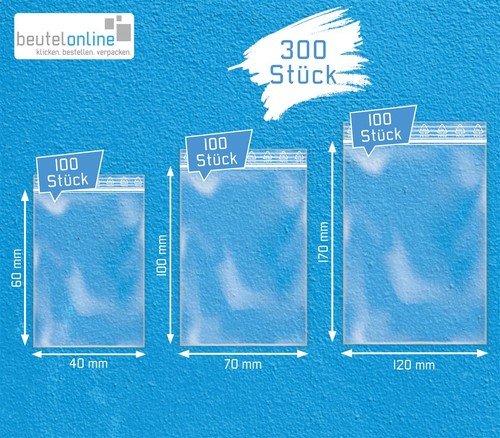 Druckverschlussbeutel set 300 - druckverschlussbeutel,