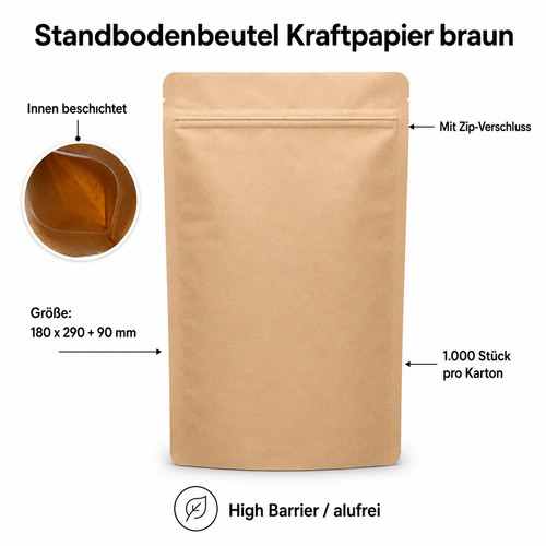 Standbodenbeutel kraftpapier - standbodenbeutel,